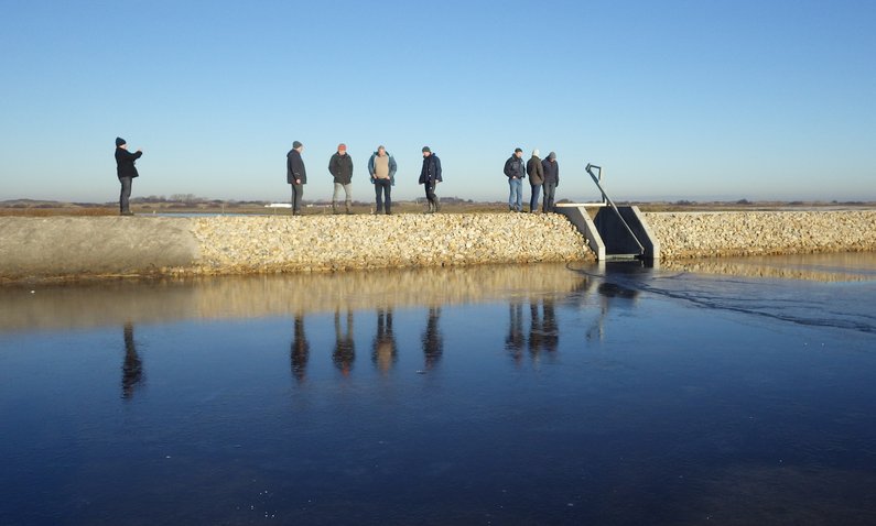 Dam with an adjustable weir on the island of Borkum. Photo: NLPV